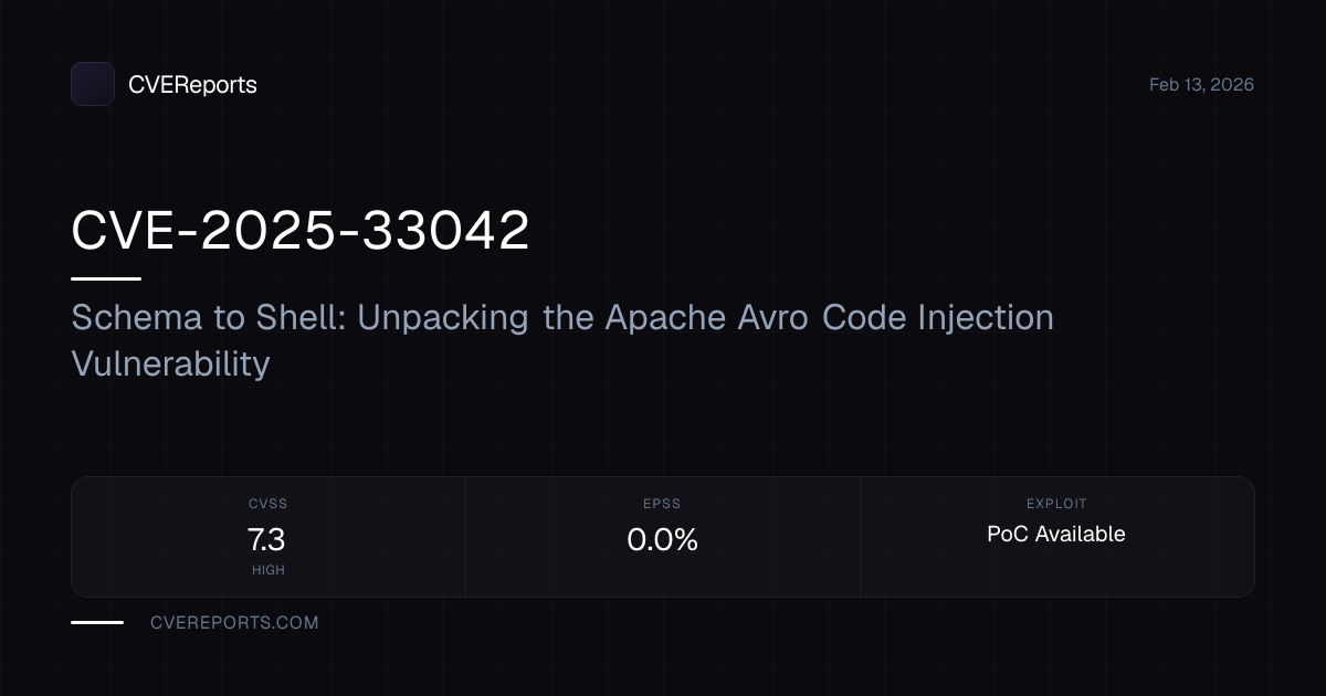CVE-2025-33042: Schema to Shell: Unpacking the Apache Avro Code ...
