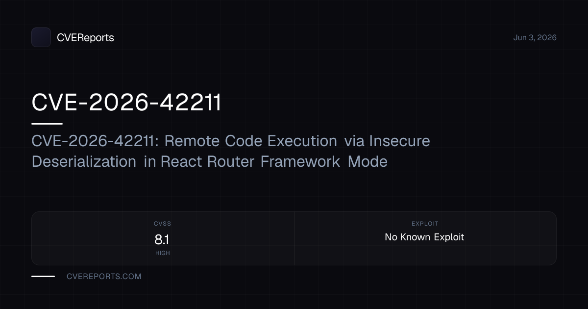 CVE-2026-42211: CVE-2026-42211: Remote Code Execution via Insecure ...