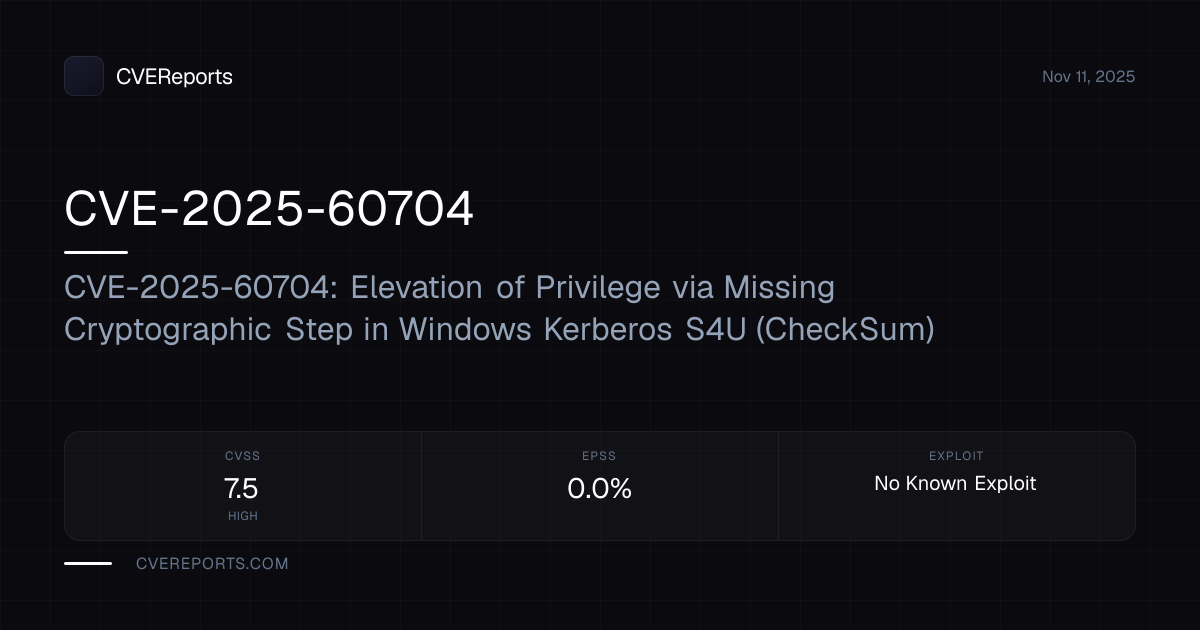 CVE-2025-60704: CVE-2025-60704: Elevation of Privilege via Missing ...