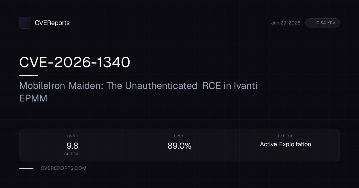 CVE-2026-1340: MobileIron Maiden: The Unauthenticated RCE in Ivanti ...