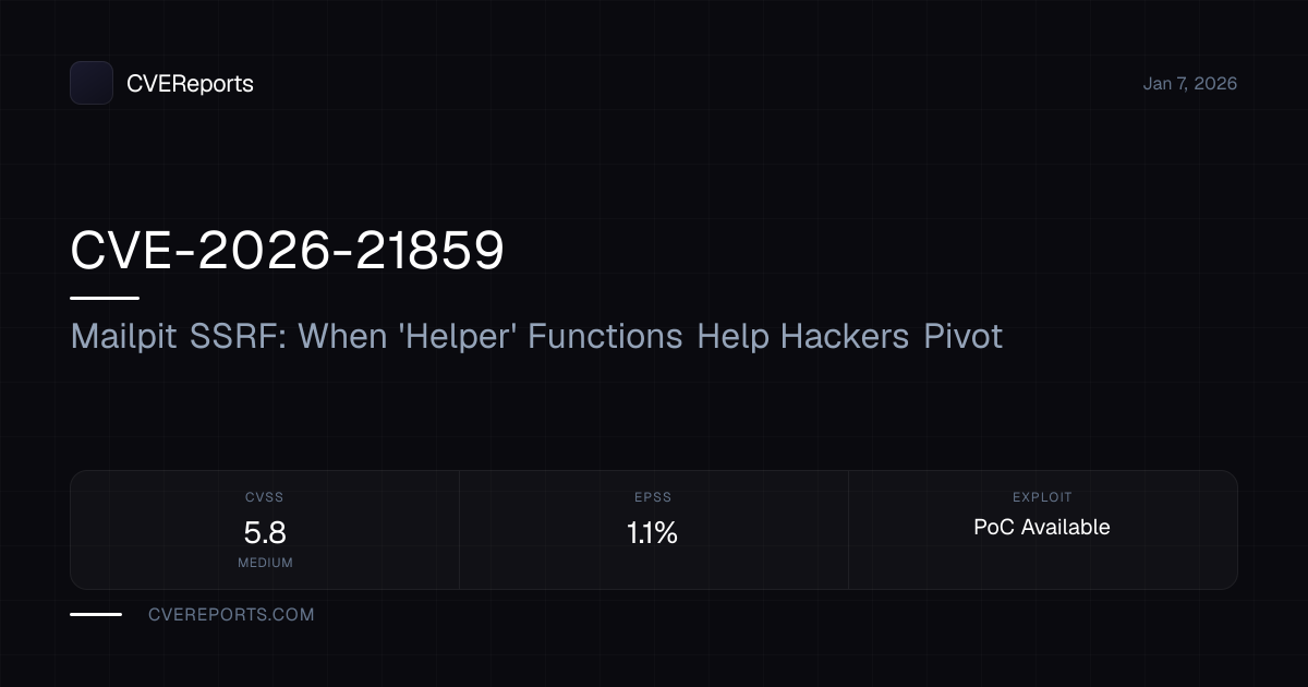 CVE-2026-21859: Mailpit SSRF: When 'Helper' Functions Help Hackers ...