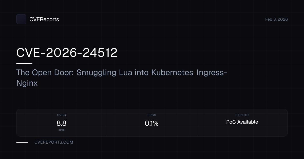 CVE-2026-24512: The Open Door: Smuggling Lua into Kubernetes Ingress ...