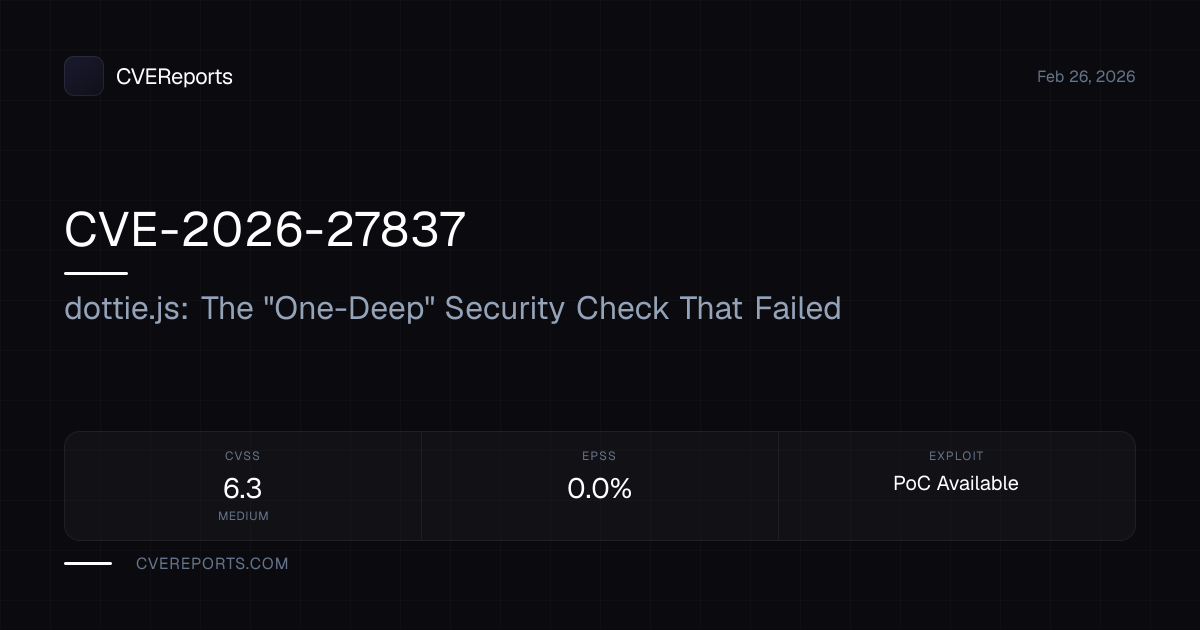 CVE-2026-27837: dottie.js: The 