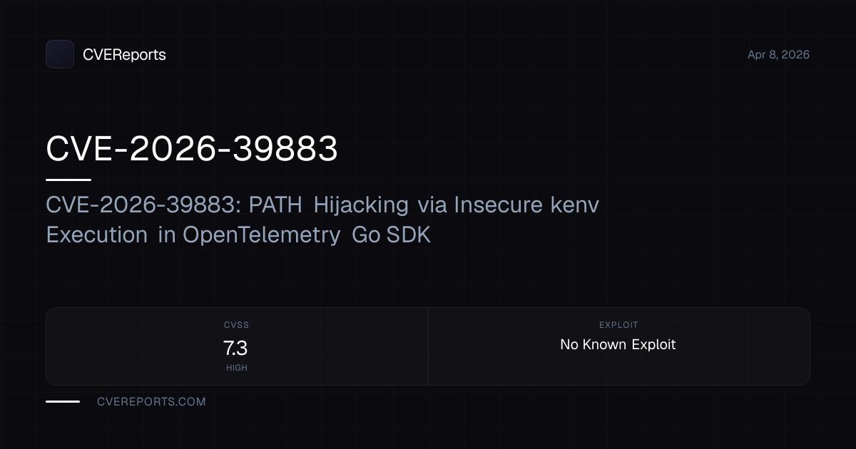 CVE-2026-39883: CVE-2026-39883: PATH Hijacking via Insecure kenv ...