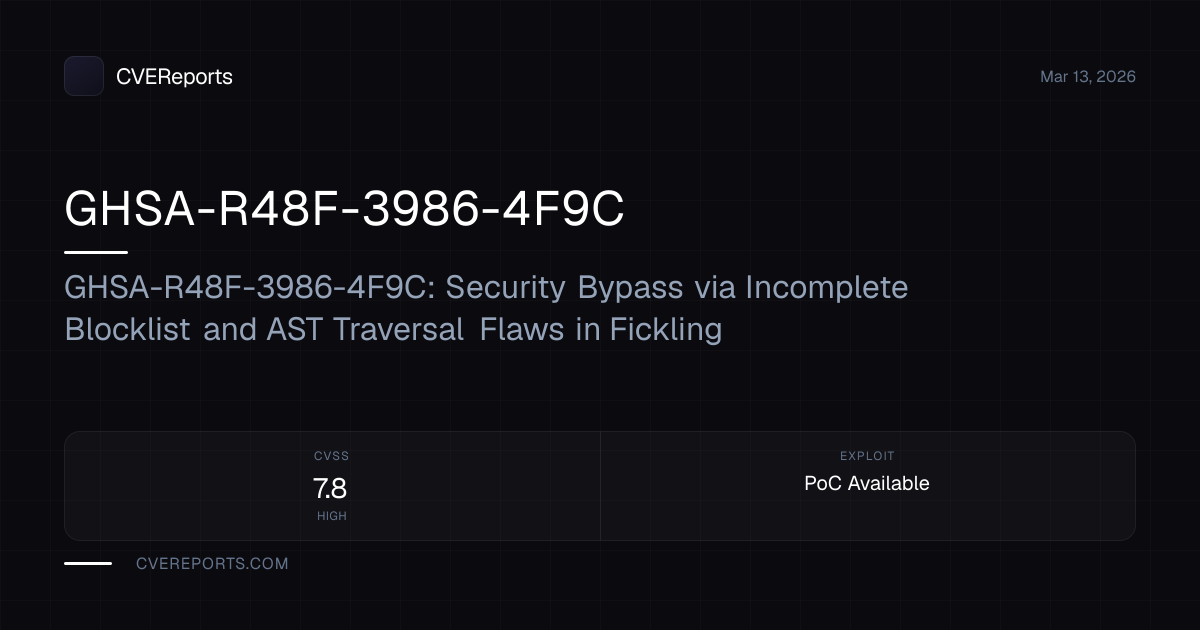 GHSA-R48F-3986-4F9C: GHSA-R48F-3986-4F9C: Security Bypass via ...